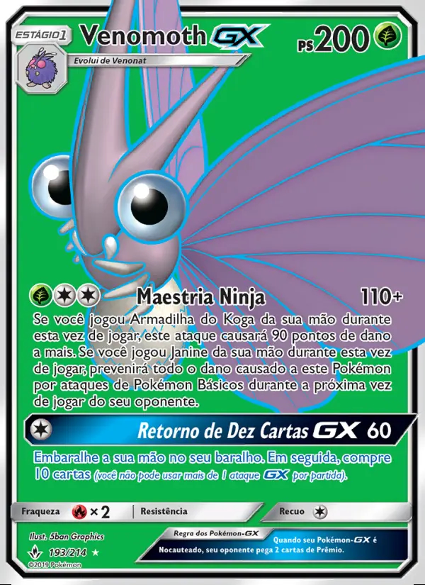 Image of the card Venomoth GX