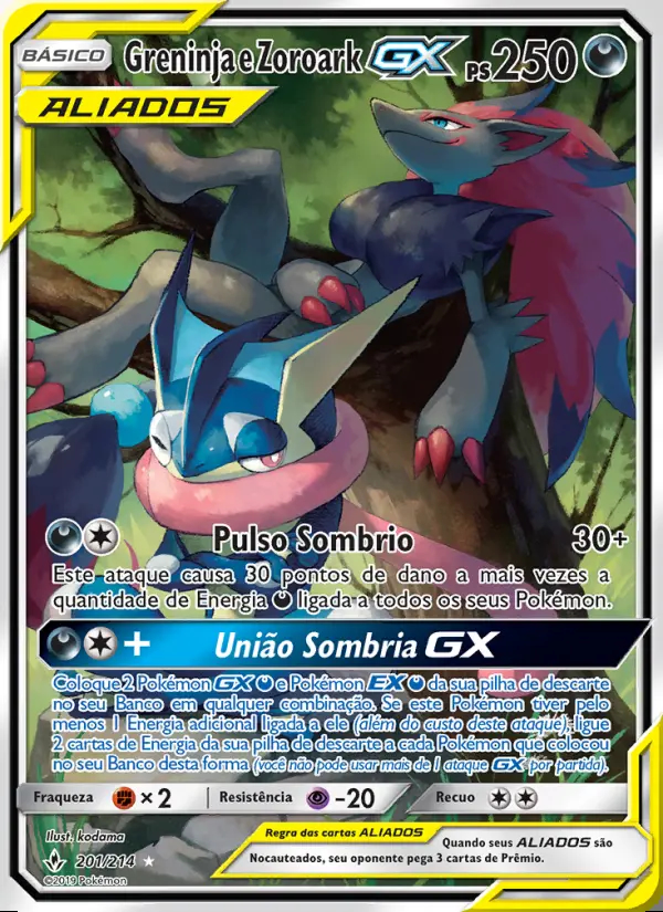 Image of the card Greninja e Zoroark GX