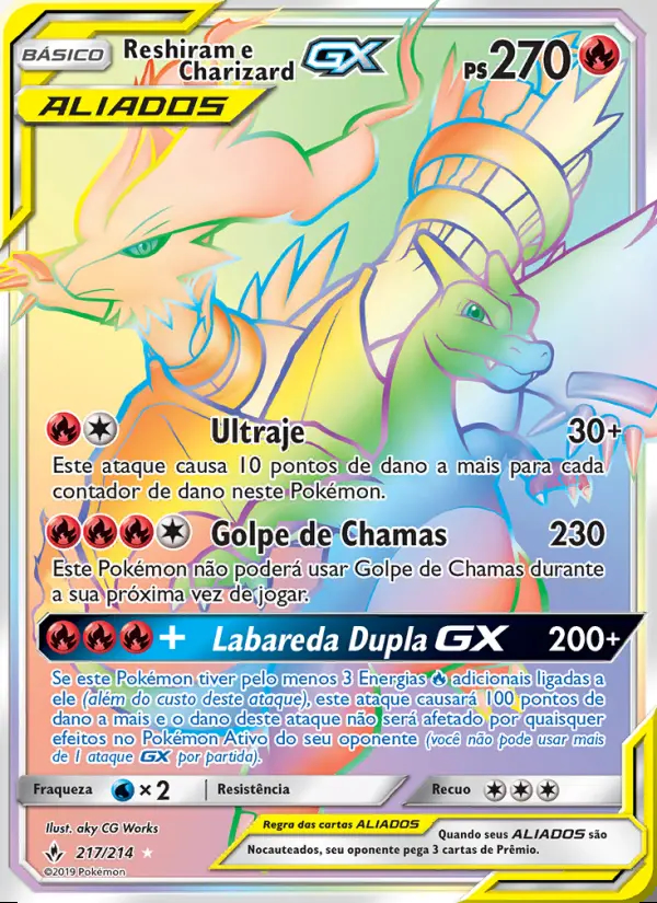 Image of the card Reshiram e Charizard GX