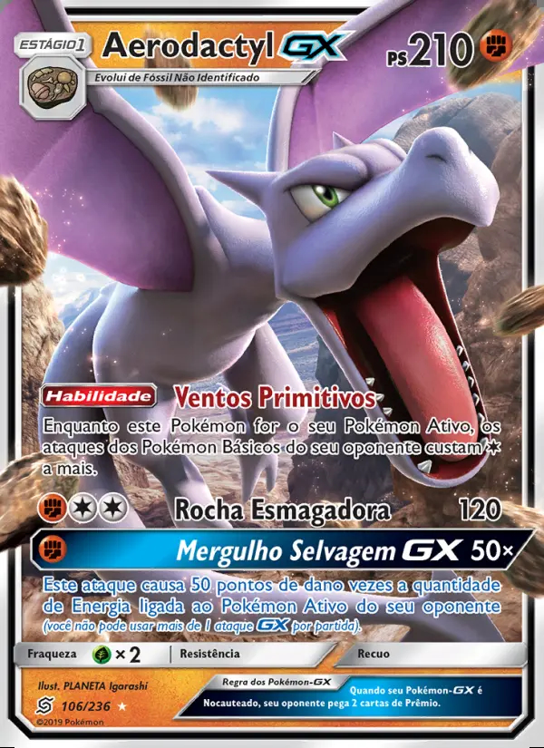 Image of the card Aerodactyl GX