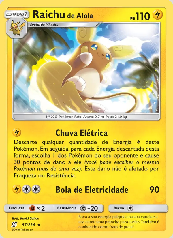 Image of the card Raichu de Alola