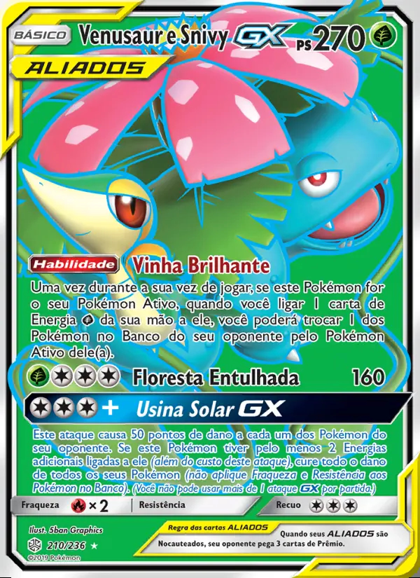 Image of the card Venusaur e Snivy GX