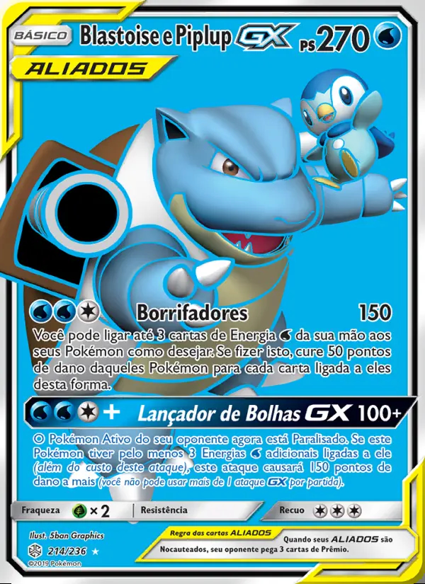 Image of the card Blastoise e Piplup GX