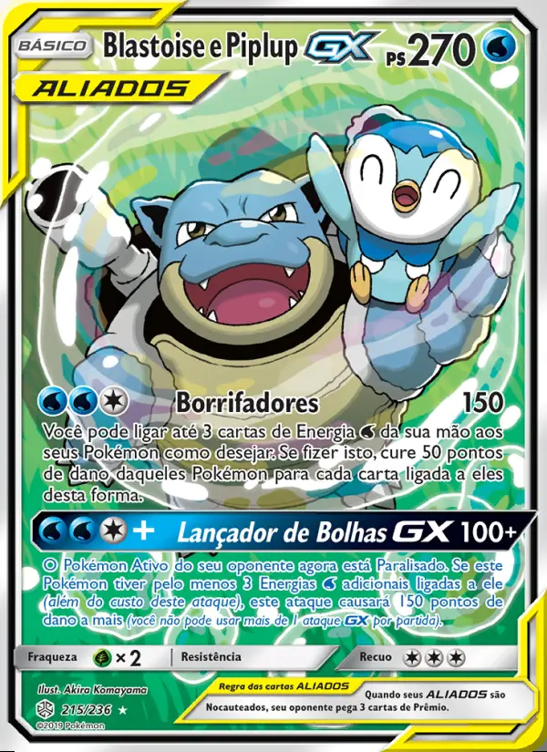 Image of the card Blastoise e Piplup GX