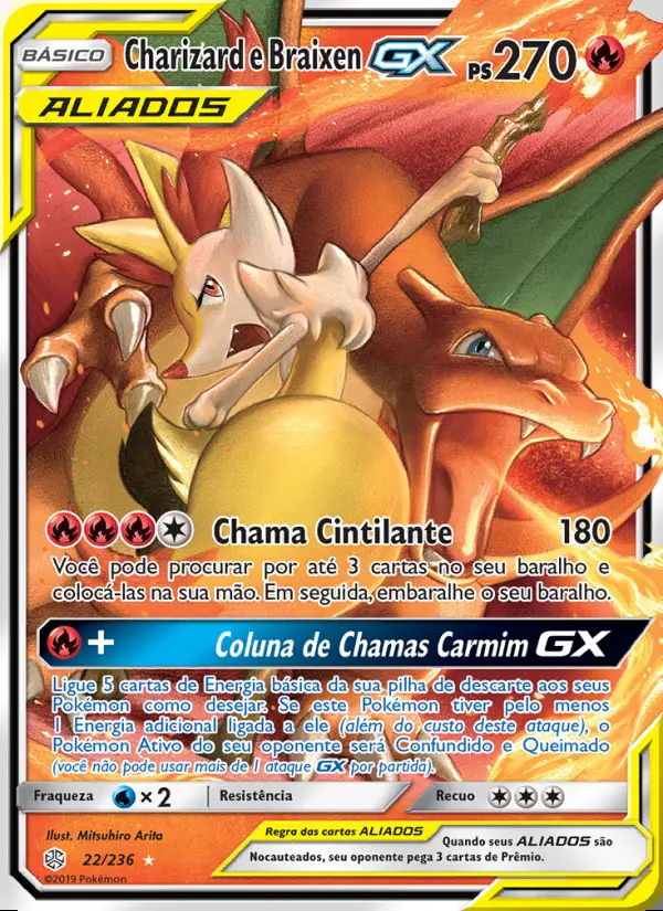 Image of the card Charizard e Braixen GX