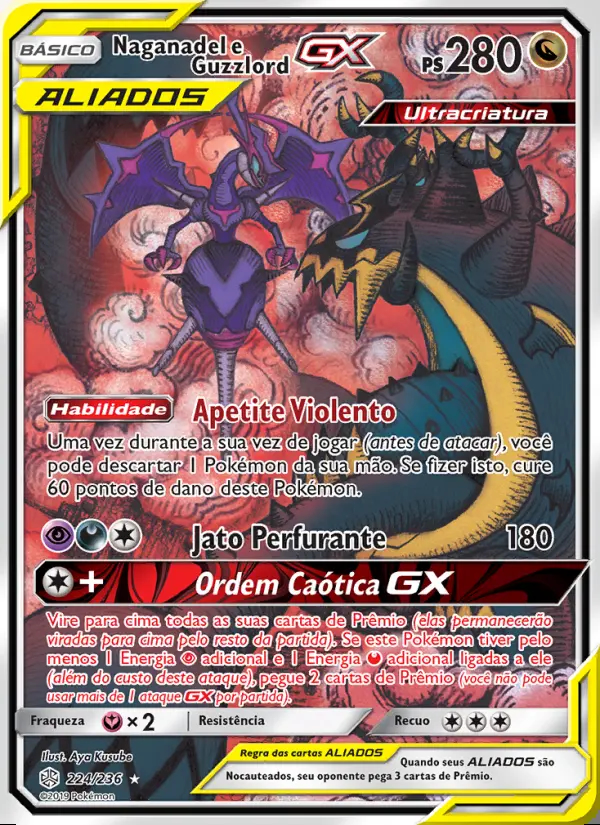 Image of the card Naganadel e Guzzlord GX