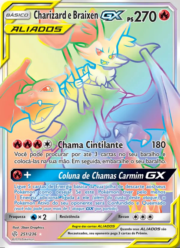Image of the card Charizard e Braixen GX