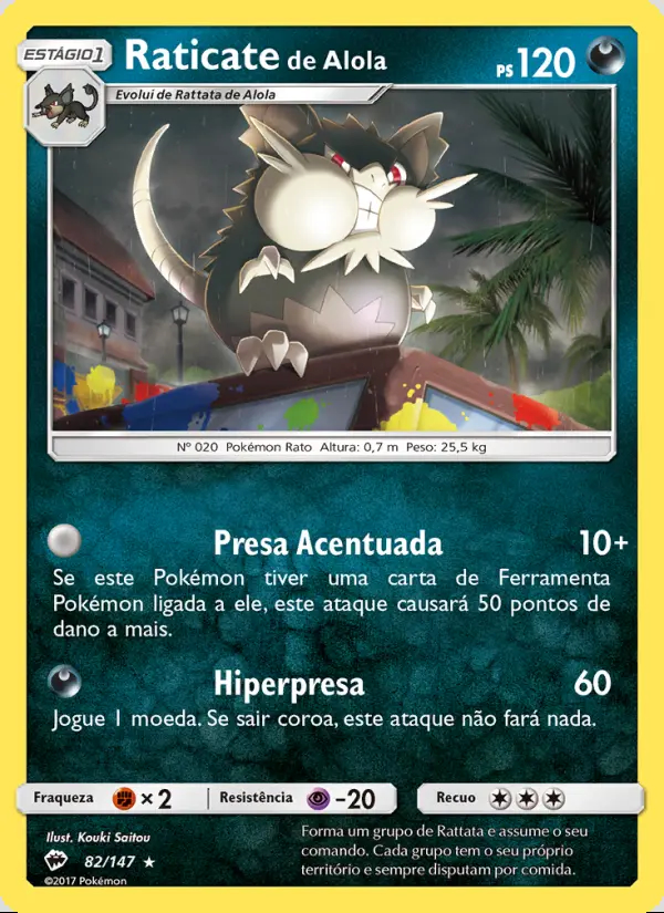 Image of the card Raticate de Alola