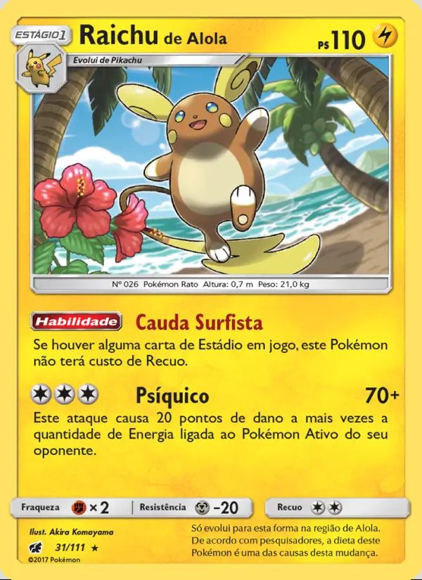 Image of the card Raichu de Alola