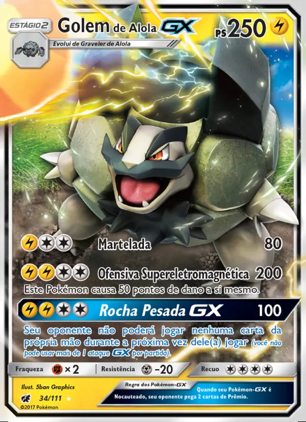 Image of the card Golem de Alola GX