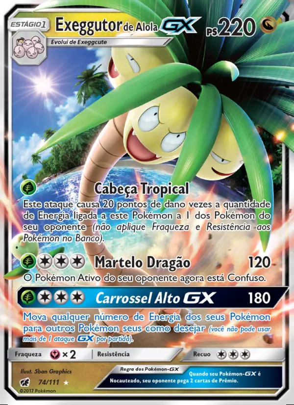 Image of the card Exeggutor de Alola GX