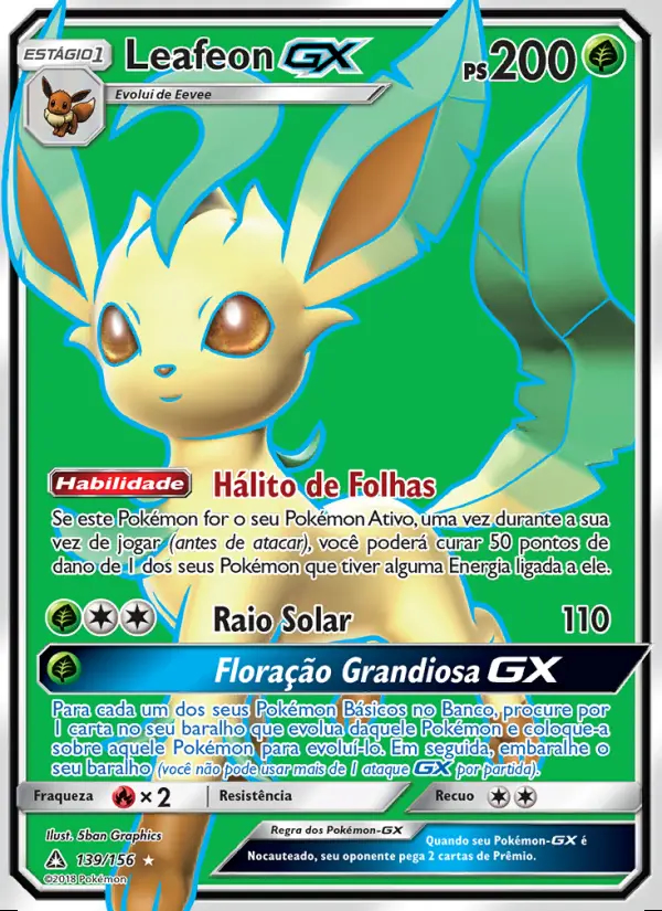 Image of the card Leafeon GX