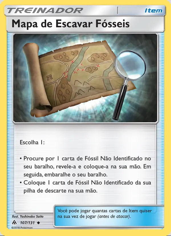 Image of the card Mapa de Escavar Fósseis