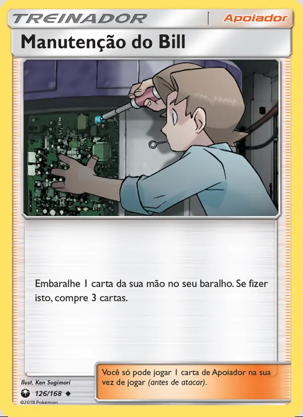 Image of the card Manutenção do Bill