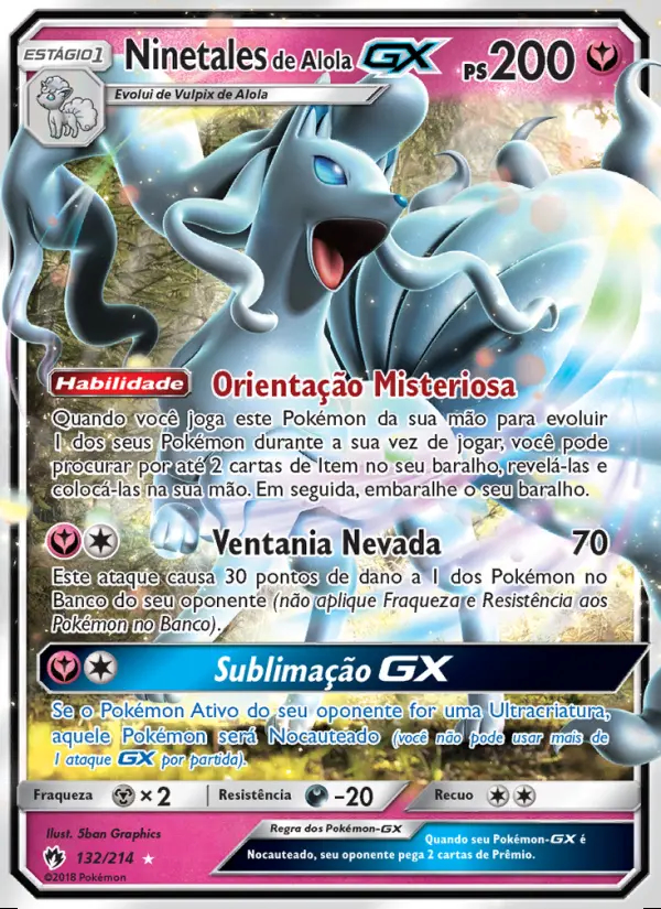 Image of the card Ninetales de Alola GX