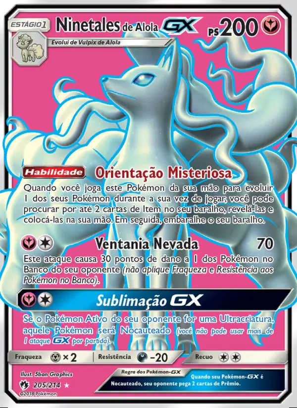 Image of the card Ninetales de Alola GX