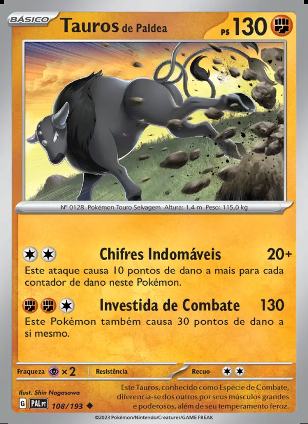 Image of the card Tauros de Paldea