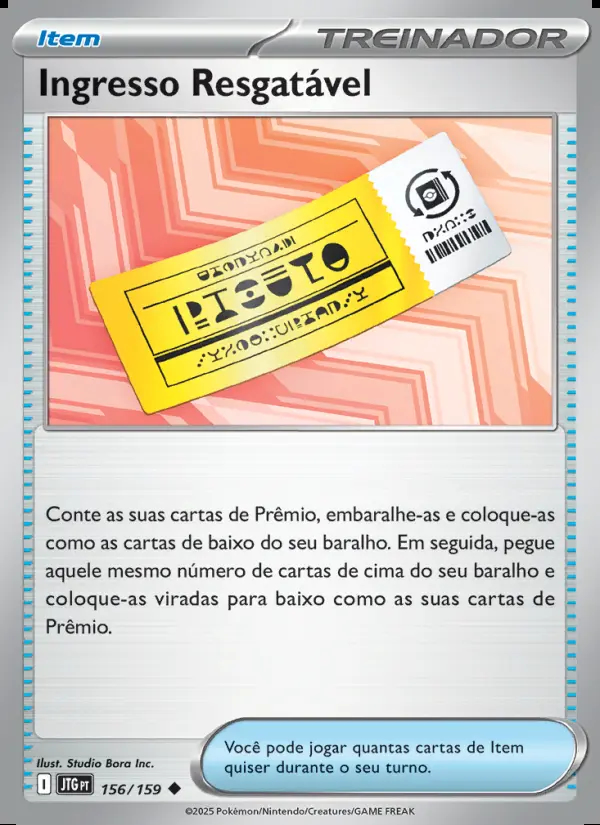 Image of the card Ingresso Resgatável