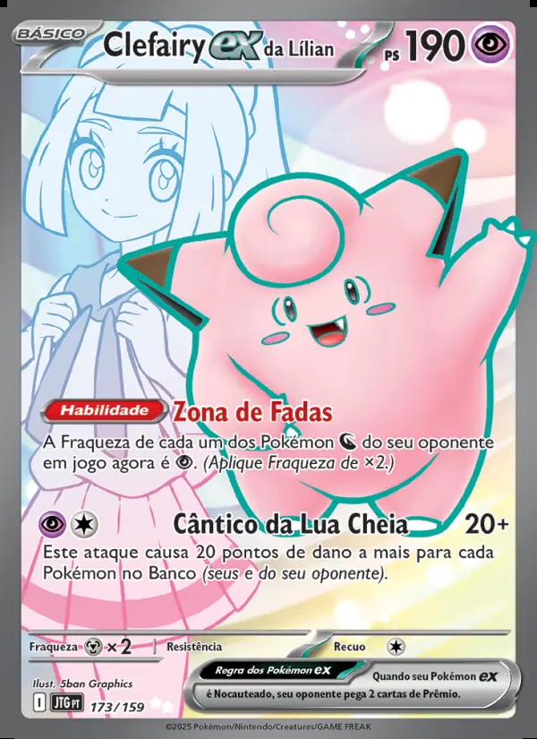 Image of the card Clefairy ex da Lílian
