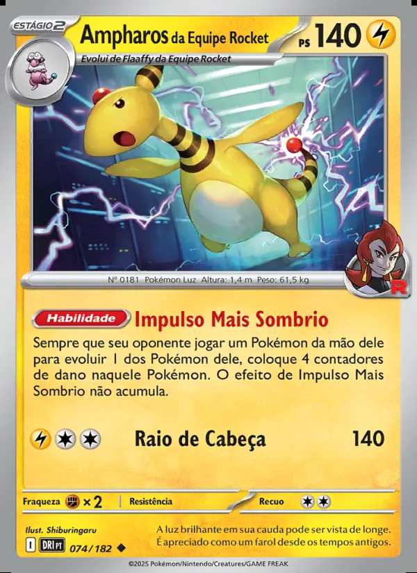 Image of the card Ampharos da Equipe Rocket