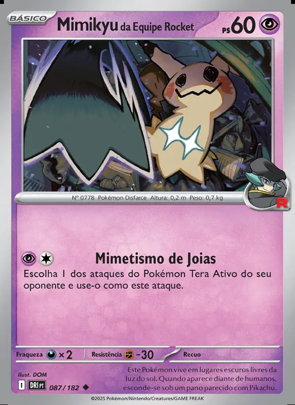 Image of the card Mimikyu da Equipe Rocket