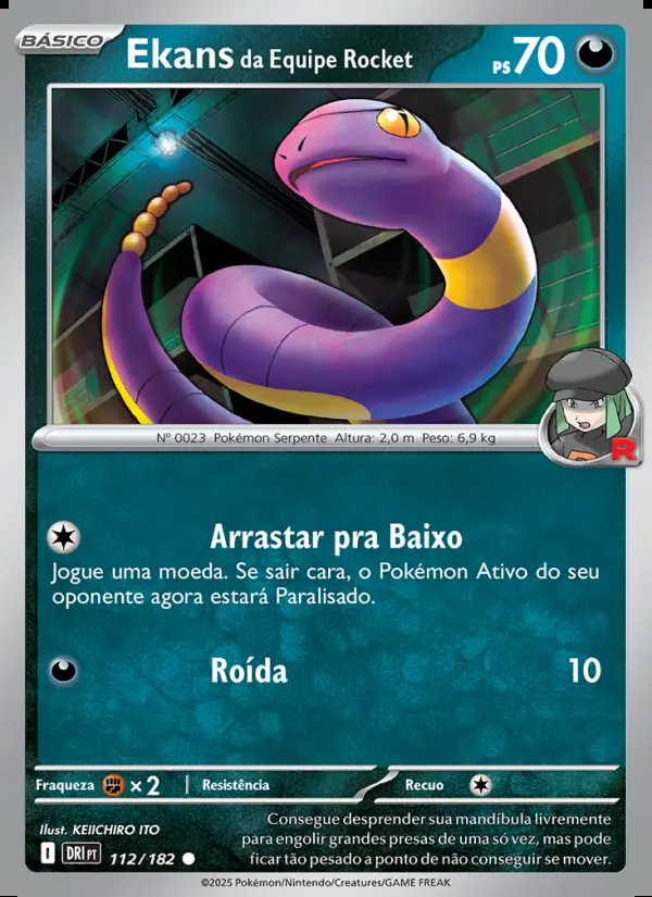 Image of the card Ekans da Equipe Rocket