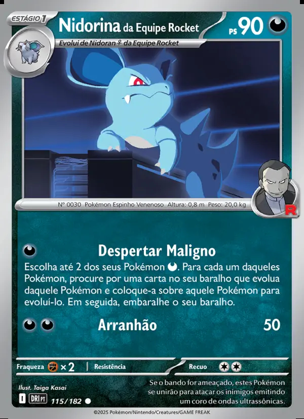 Image of the card Nidorina da Equipe Rocket