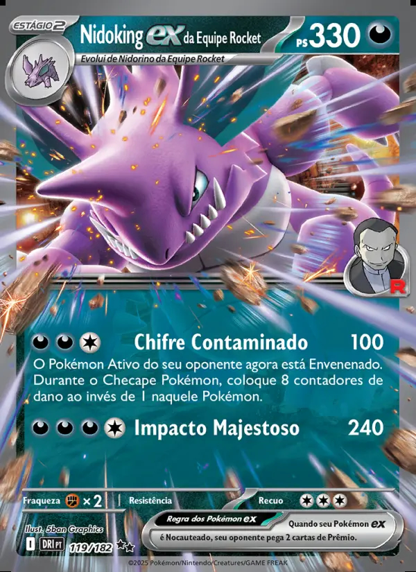 Image of the card Nidoking ex da Equipe Rocket