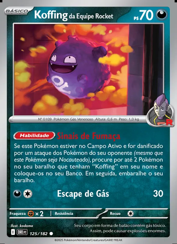 Image of the card Koffing da Equipe Rocket
