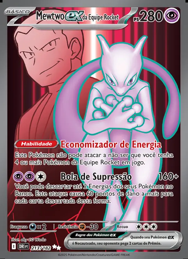 Image of the card Mewtwo ex da Equipe Rocket
