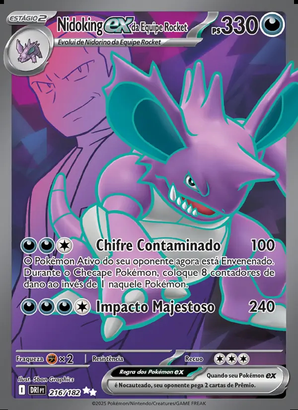 Image of the card Nidoking ex da Equipe Rocket