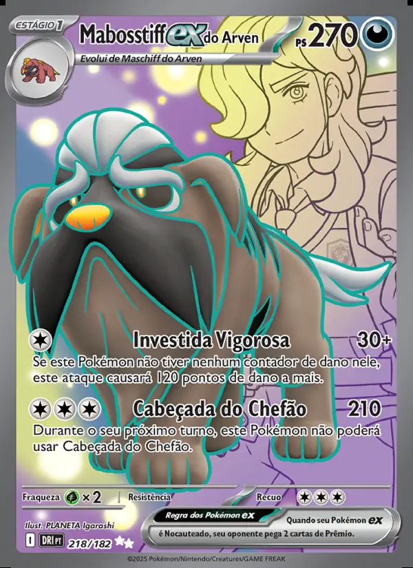 Image of the card Mabosstiff ex do Arven
