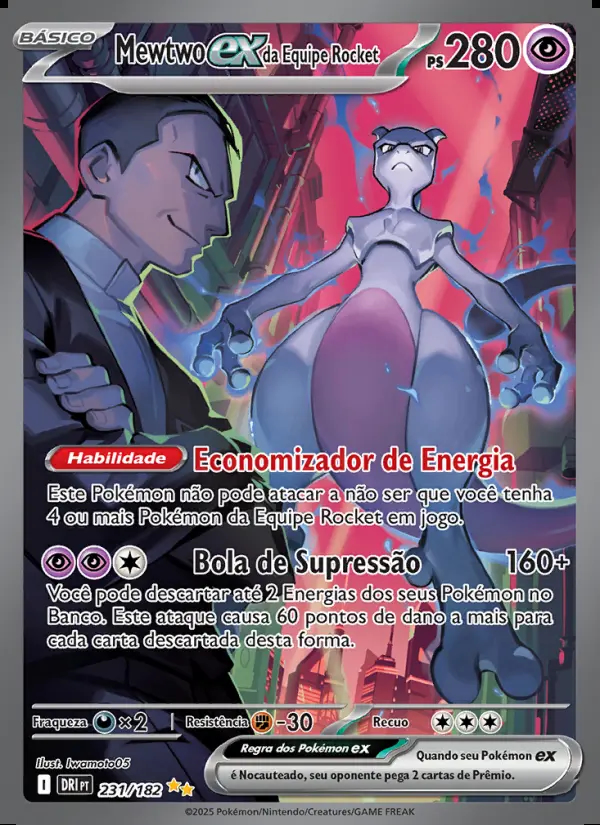 Image of the card Mewtwo ex da Equipe Rocket