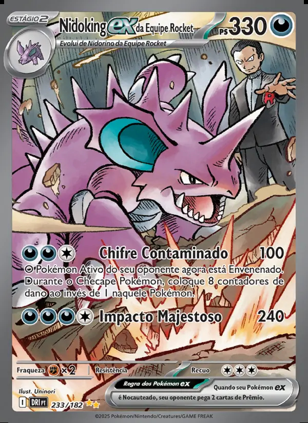 Image of the card Nidoking ex da Equipe Rocket