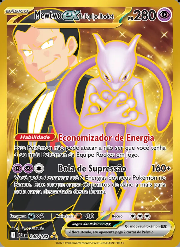 Image of the card Mewtwo ex da Equipe Rocket