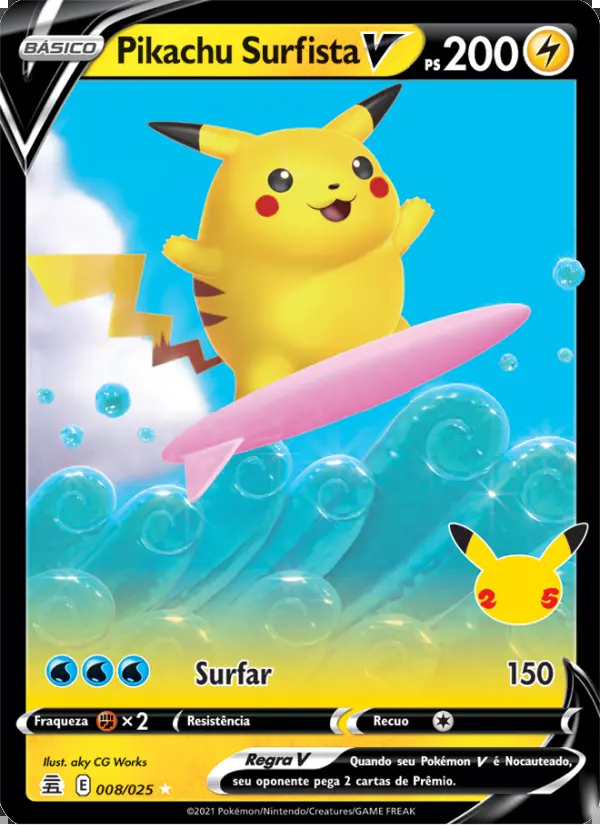 Image of the card Pikachu Surfista V