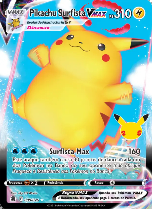 Image of the card Pikachu Surfista VMAX