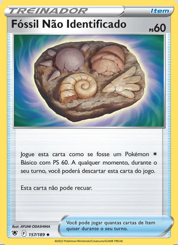 Image of the card Fóssil Não Identificado