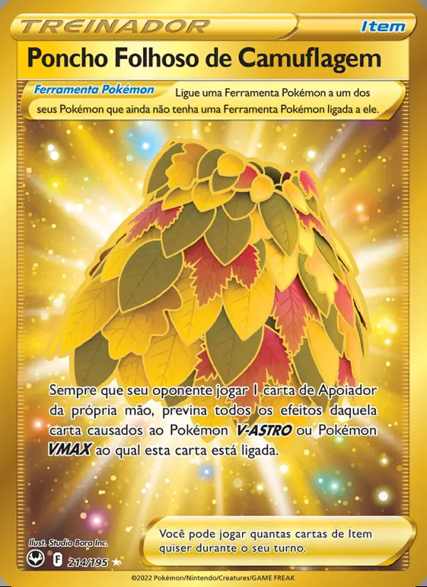 Image of the card Poncho Folhoso de Camuflagem