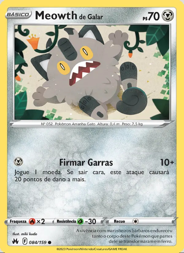 Image of the card Meowth de Galar