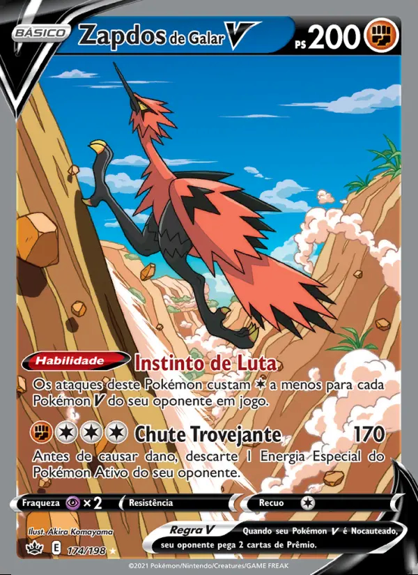 Image of the card Zapdos de Galar V