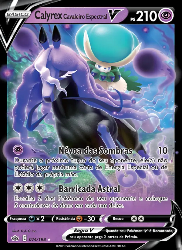 Image of the card Calyrex Cavaleiro Espectral V