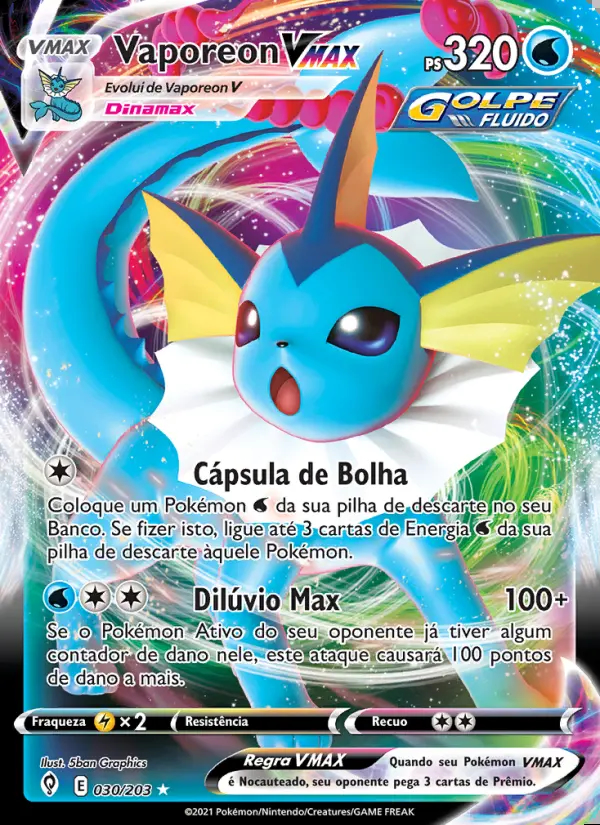 Image of the card Vaporeon VMAX