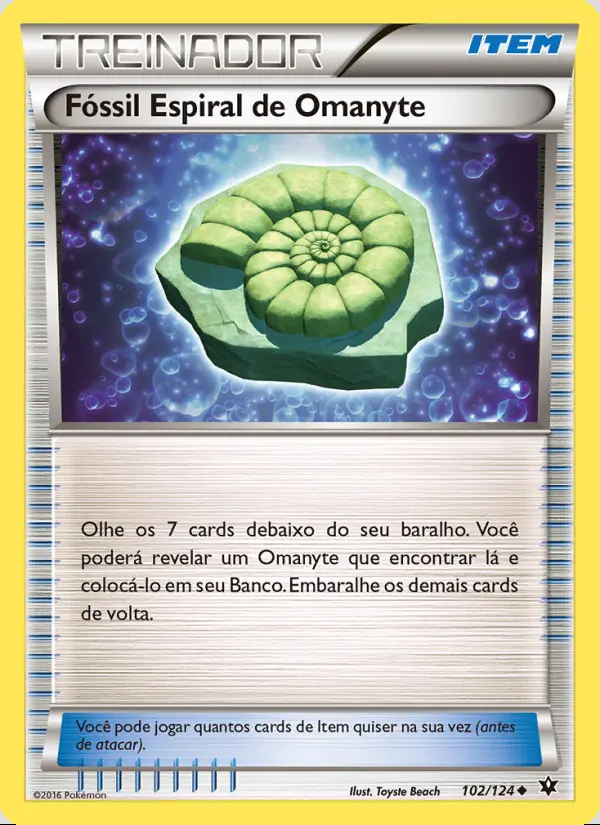 Image of the card Fóssil Espiral de Omanyte