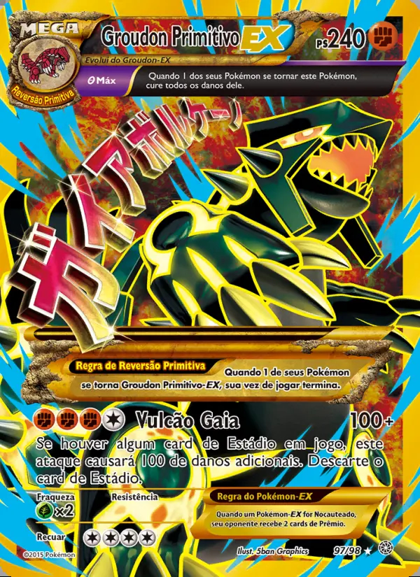 Image of the card Groudon Primitivo EX